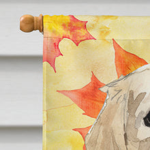 Load image into Gallery viewer, Fall Leaves Golden Retriever Flag Canvas House Size CK1841CHF