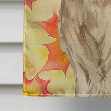 Load image into Gallery viewer, Fall Leaves Golden Retriever Flag Canvas House Size CK1841CHF