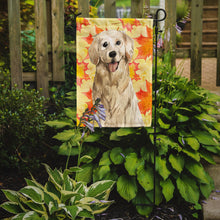 Load image into Gallery viewer, Fall Leaves Golden Retriever Garden Flag - Outdoor Decorative Yard Flag CK1841GF