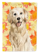 Load image into Gallery viewer, Fall Leaves Golden Retriever Garden Flag - Outdoor Decorative Yard Flag CK1841GF
