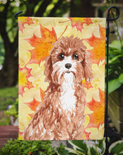 Load image into Gallery viewer, Fall Leaves Cavapoo Garden Flag - Outdoor Decorative Yard Flag CK1844GF