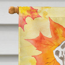 Load image into Gallery viewer, Fall Leaves Catahoula Leopard Dog Flag Canvas House Size CK1845CHF