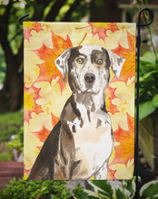 Load image into Gallery viewer, Fall Leaves Catahoula Leopard Dog Garden Flag - Outdoor Decorative Yard Flag CK1845GF