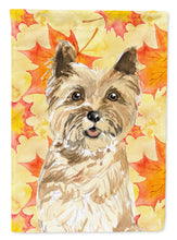 Load image into Gallery viewer, Fall Leaves Cairn Terrier Flag Canvas House Size CK1846CHF