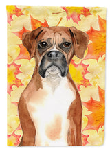 Load image into Gallery viewer, Fall Leaves Boxer Flag Canvas House Size CK1847CHF