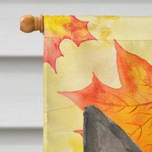 Load image into Gallery viewer, Fall Leaves Boston Terrier Flag Canvas House Size CK1849CHF