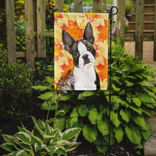 Load image into Gallery viewer, Fall Leaves Boston Terrier Garden Flag - Outdoor Decorative Yard Flag CK1849GF