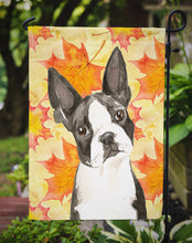 Load image into Gallery viewer, Fall Leaves Boston Terrier Garden Flag - Outdoor Decorative Yard Flag CK1849GF