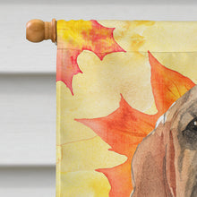 Load image into Gallery viewer, Fall Leaves Bloodhound Flag Canvas House Size CK1850CHF