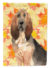 Load image into Gallery viewer, Fall Leaves Bloodhound Flag Canvas House Size CK1850CHF