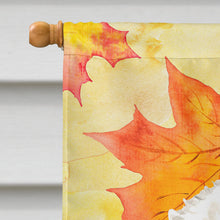 Load image into Gallery viewer, Fall Leaves Bichon Frise Flag Canvas House Size CK1851CHF