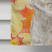 Load image into Gallery viewer, Fall Leaves Bichon Frise Flag Canvas House Size CK1851CHF