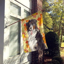 Load image into Gallery viewer, Fall Leaves Bernese Mountain Dog Flag Canvas House Size CK1852CHF