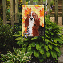Load image into Gallery viewer, Fall Leaves Basset Hound Garden Flag - Outdoor Decorative Yard Flag CK1853GF