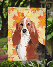 Load image into Gallery viewer, Fall Leaves Basset Hound Garden Flag - Outdoor Decorative Yard Flag CK1853GF