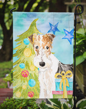 Load image into Gallery viewer, Christmas Tree Fox Terrier Garden Flag - Outdoor Decorative Yard Flag CK1855GF