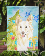 Load image into Gallery viewer, Christmas Tree White Collie Garden Flag - Outdoor Decorative Yard Flag CK1856GF