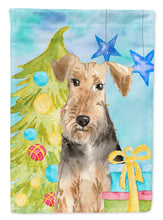 Load image into Gallery viewer, Christmas Tree Welsh Terrier Flag Canvas House Size CK1858CHF