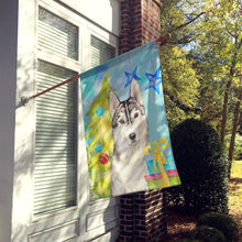 Load image into Gallery viewer, Christmas Tree Siberian Husky Flag Canvas House Size CK1861CHF