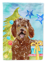 Load image into Gallery viewer, Christmas Tree Labradoodle Flag Canvas House Size CK1874CHF