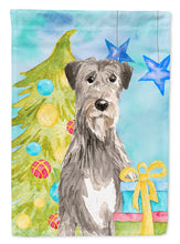 Load image into Gallery viewer, Christmas Tree Irish Wolfhound Flag Canvas House Size CK1876CHF