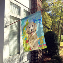 Load image into Gallery viewer, Christmas Tree Golden Retriever Flag Canvas House Size CK1878CHF