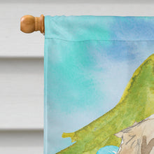 Load image into Gallery viewer, Christmas Tree Golden Retriever Flag Canvas House Size CK1878CHF