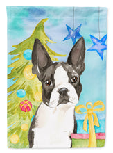 Load image into Gallery viewer, Christmas Tree Boston Terrier Garden Flag - Outdoor Decorative Yard Flag CK1886GF