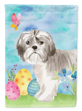 Load image into Gallery viewer, Easter Eggs Shih Tzu Puppy Flag Canvas House Size CK1899CHF
