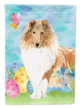 Load image into Gallery viewer, Easter Eggs Rough Collie Garden Flag - Outdoor Decorative Yard Flag CK1904GF