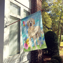Load image into Gallery viewer, Easter Eggs Goldendoodle Flag Canvas House Size CK1916CHF