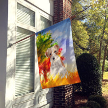 Load image into Gallery viewer, Jack Russell Terrier Fall Flag Canvas House Size CK1928CHF