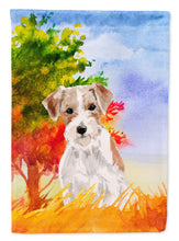 Load image into Gallery viewer, Jack Russell Terrier Fall Flag Canvas House Size CK1928CHF