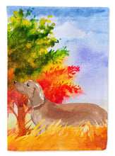 Load image into Gallery viewer, Fall Red Dachshund Flag Canvas House Size CK1932CHF