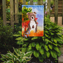 Load image into Gallery viewer, Fall Red Staffordshire Bull Terrier Garden Flag - Outdoor Decorative Yard Flag CK1933GF