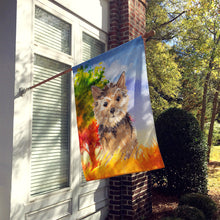 Load image into Gallery viewer, Fall Norwich Terrier Flag Canvas House Size CK1936CHF