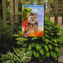 Load image into Gallery viewer, Fall Norwich Terrier Garden Flag - Outdoor Decorative Yard Flag CK1936GF