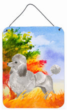 Load image into Gallery viewer, Fall Silver Poodle Wall or Door Hanging Prints CK1940DS1216