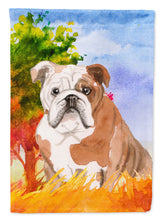 Load image into Gallery viewer, Fall English Bulldog Flag Canvas House Size CK1944CHF