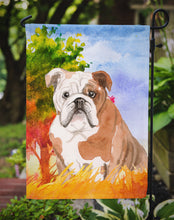 Load image into Gallery viewer, Fall English Bulldog Garden Flag - Outdoor Decorative Yard Flag CK1944GF