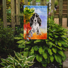 Load image into Gallery viewer, Fall Black Parti Cocker Spaniel Garden Flag - Outdoor Decorative Yard Flag CK1947GF