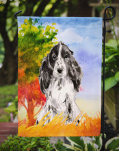Load image into Gallery viewer, Fall Black Parti Cocker Spaniel Garden Flag - Outdoor Decorative Yard Flag CK1947GF