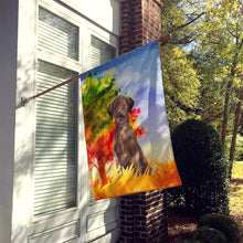 Load image into Gallery viewer, Fall Chocolate Labrador Retriever Flag Canvas House Size CK1951CHF