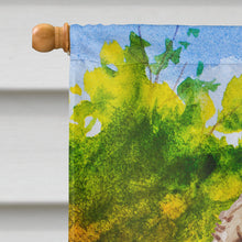 Load image into Gallery viewer, Fall Chocolate Labradoodle Flag Canvas House Size CK1953CHF