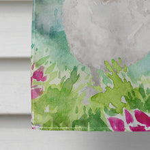 Load image into Gallery viewer, Mountian Flowers White Poodle Flag Canvas House Size CK1964CHF