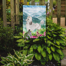 Load image into Gallery viewer, Mountian Flowers White Poodle Garden Flag - Outdoor Decorative Yard Flag CK1964GF