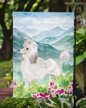 Load image into Gallery viewer, Mountian Flowers White Poodle Garden Flag - Outdoor Decorative Yard Flag CK1964GF