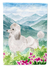 Load image into Gallery viewer, Mountian Flowers White Poodle Garden Flag - Outdoor Decorative Yard Flag CK1964GF