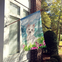 Load image into Gallery viewer, Mountian Flowers Westie Flag Canvas House Size CK1965CHF