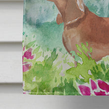 Load image into Gallery viewer, Mountian Flowers Red Dachshund Flag Canvas House Size CK1967CHF